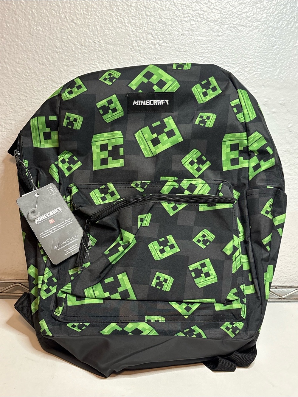 Bioworld Minecraft Black and Green Creeper Backpack